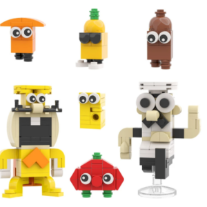 Moc Pizza Tower Peppino Spaghetti / Toppins / The Noise Building Kit 257 Pieces 7-in-1 Game Character