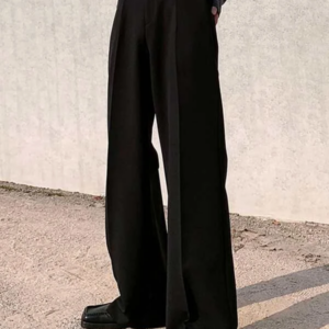 Flare Leg Pants for Men with Slant Pockets (No Belt)