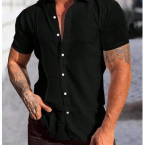 Solid Men’s Button-up Shirt: A Classic Wardrobe Essential