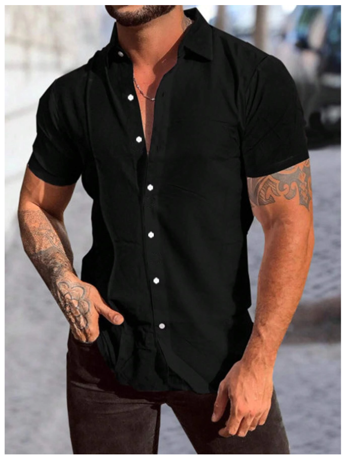 Solid Men's Button-up Shirt: A Classic Wardrobe Essential
