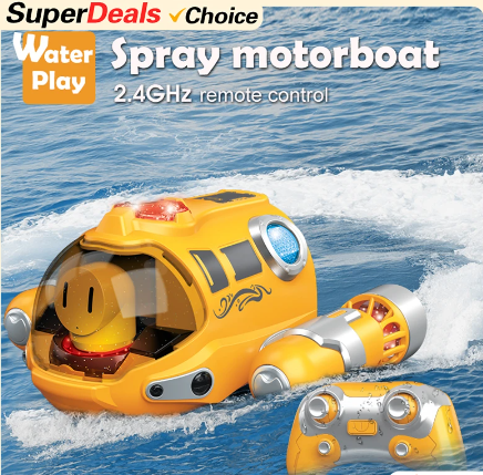 2.4GHz Waterproof RC Steamboat: Ideal Toy for Kids' Fun!