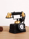 1pc Polyresin Decorative Telephone, Vintage Design Decorative Phone Model For Decoration