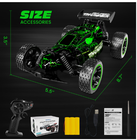 Sleek LED-Lit RC Racing Cars for Kids by Sinovan