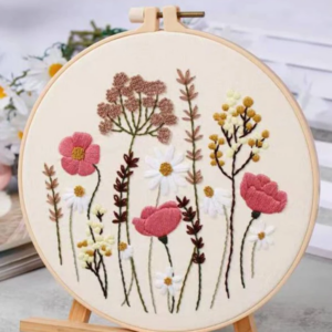 DIY Hand Embroidery Set with Flower Pattern