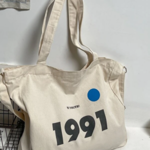 Men Letter Graphic Shopper Bag