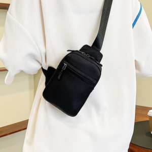 Black Minimalist Mini Sling Bag