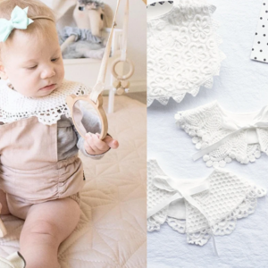 Korean Lace Collar Baby Bib: Cute, Hollow, and Stylish