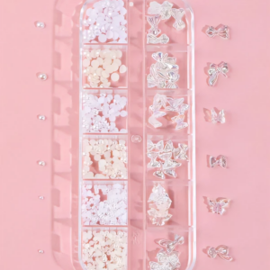 3D Butterfly and Pearl Nail Art Decorations: 1 Box