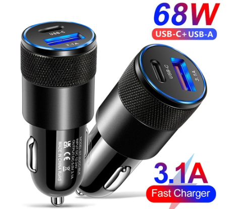 Fast Charging Car Charger for iPhone, Xiaomi, Huawei, Samsung