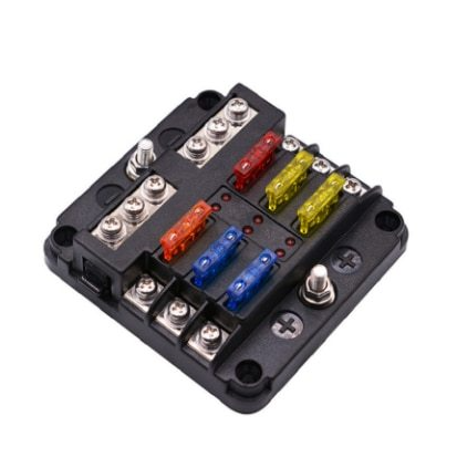 12V-36V Car Boat Fuse Box Holder 6-12 Way Blade Fuse Block