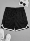 Contrast Tape Mesh Shorts for Men