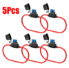 10Pcs In Line Car Mini Blade Adapter Fuse Holder Splash-proof for 12V 30A Wire Cutoff Switch Socket Damp Proof Splash-color2