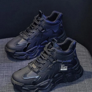Lace Up Chunky Sneakers: Stylish High Top Outdoor Shoes