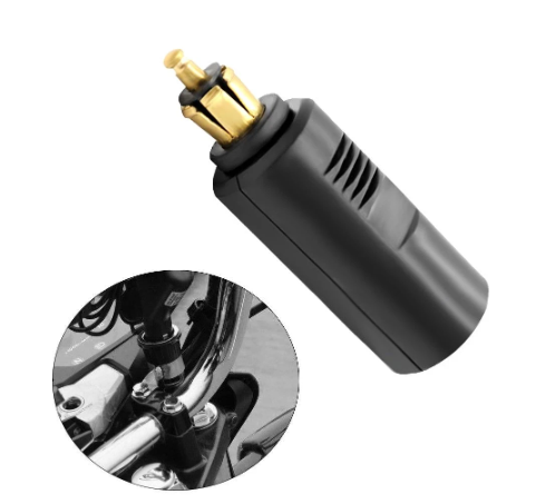 12-24V EU Plug DIN Socket To Cigarett Lighter Converter Adapter For Motorcycle Motorbike European Plug Refit Accessories