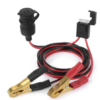 12V/ 24V Car Cigarette Lighter Socket To Battery Alligator Crocodile Clip Connector With 3Pcs Fuse Charge Cable