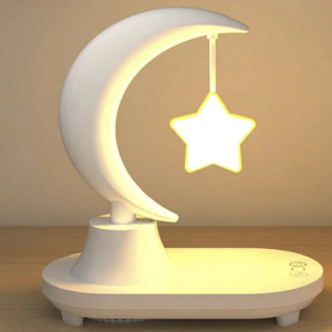 Modern ABS Moon Shape Bluetooth Speaker Night Light LED Table Lamp