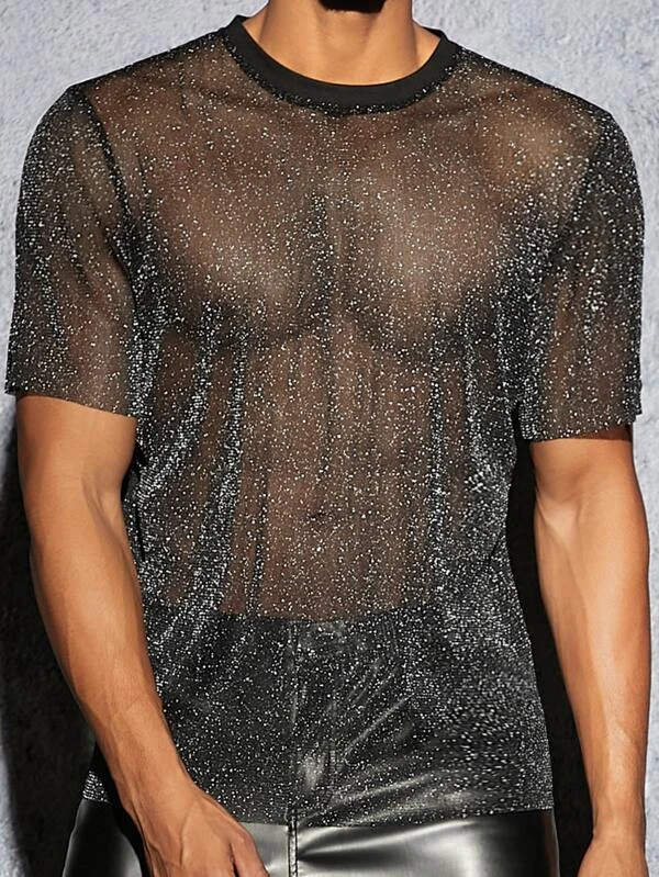 Solid Sheer Tee for Men