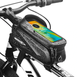 Waterproof Phone Mount Bag for Bicycles with Touchscreen Capability