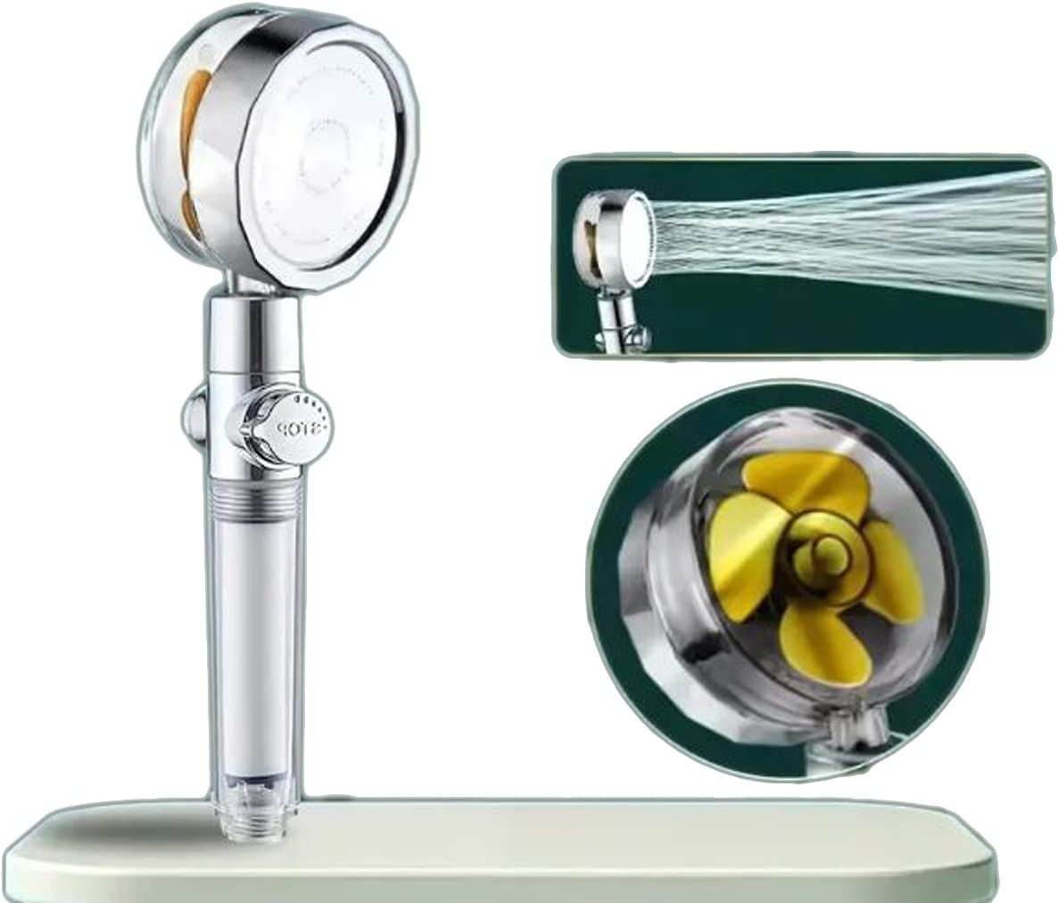 Hydro Jet Handheld Turbo Fan Shower Heads! High Pressure Shower With Hydro Jet Vortex Shower Head Filter Turbo! 360 Degrees Rotating Turbocharged Show