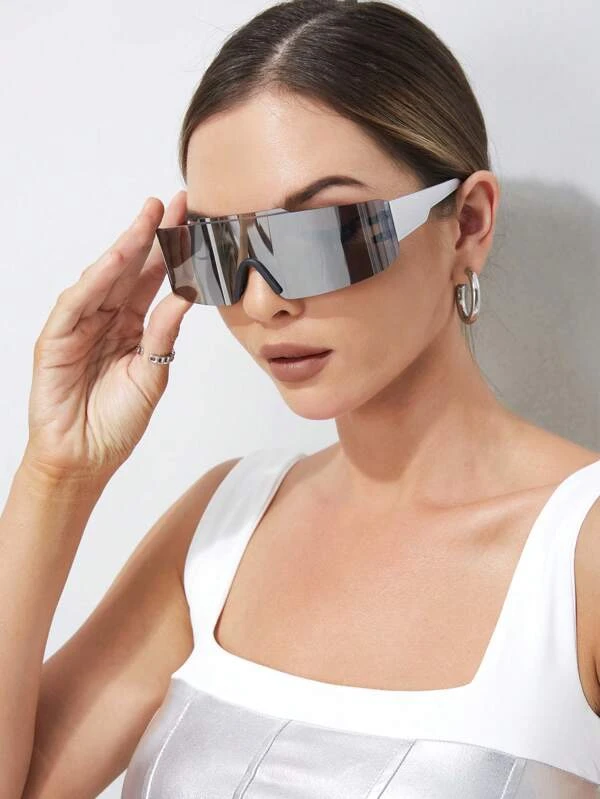 Flat Top Shield Sunglasses