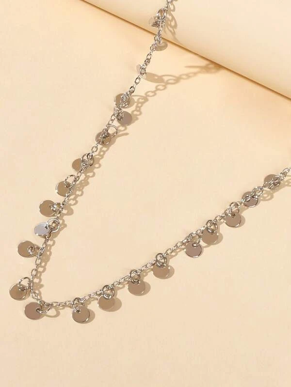 Shimmering Rhinestone Necklace with Delicate Charm