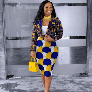 Stylish Blazer Jacket and Skirt Set for Casual Occasions