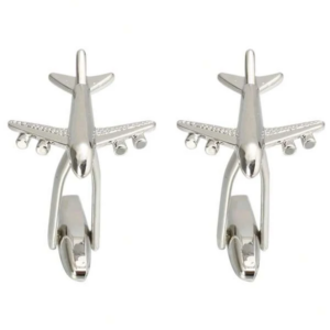 1pair Business French Style Plane Model Shaped Cufflinks Men’s Suit Shirt Accessories