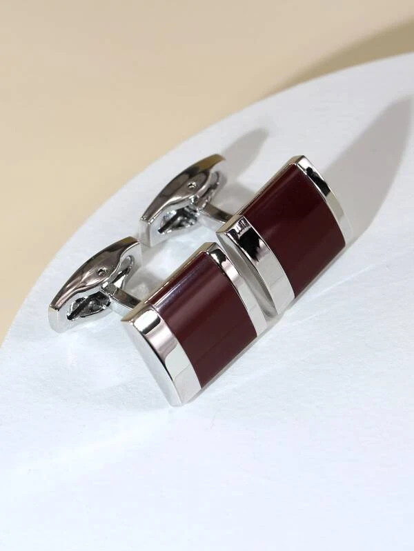 1pair Men Geometric Cufflinks