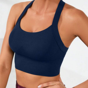 Sporty Tank Top with Stylish Criss Cross Back Design
