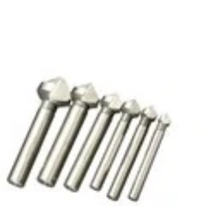 6PCS 3 Flute 90 Degree Countersink Drill Bit Round Handle HSS Wood Steel Chamfer Cutter 6.3-20.5mm for Carbon Steel/ PVC