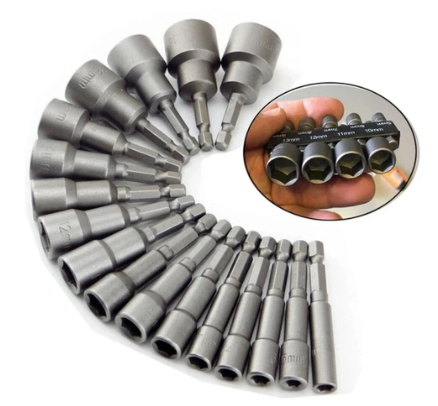 14 Piece Set/9 Piece Set Non-magnetic Combination Socket Set Electric Hexagon Screwdriver Head Screw Insert Pneumatic Screwdriver Socket Head