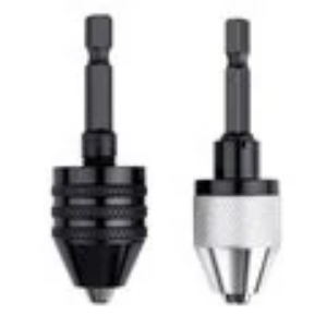 2PC Hex Shank-Black and White Keyless Drill Chuck Adapter For Easy Bit Changes Available In Electric Grinder, Nail Machine, Engraving Machine