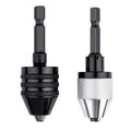 2PC Hex Shank-Black and White Keyless Drill Chuck Adapter For Easy Bit Changes Available In Electric Grinder, Nail Machine, Engraving Machine