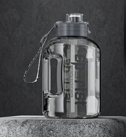 Large capacity water cup bucket sports fitness men and women students portable plastic pot belly water cup