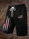 Men’s Casual Vintage Flag Printed Shorts