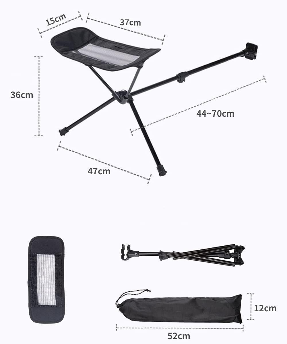 Outdoor camping moon chair foot rest folding foot support half lying footrest folding chair universal tripod picnic lightweight carry