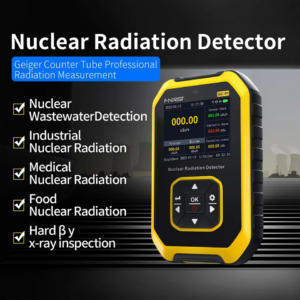 FNIRSI GC-01 Geiger Counter, Nuclear Radiation Detector with LCD Display, Beta Gamma X-Ray Detect, Sound/Light/Vibrate Alarm, 5 Dosage Units, 1100mAh