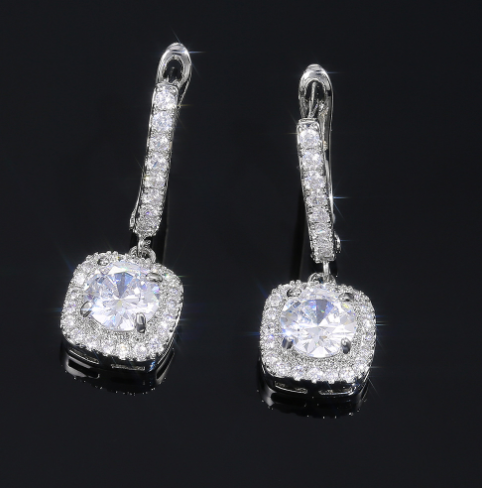 insert Cao Shi cross-border hot selling new exquisite ladies micro-inset zircon earbuckle European and American ear accessories