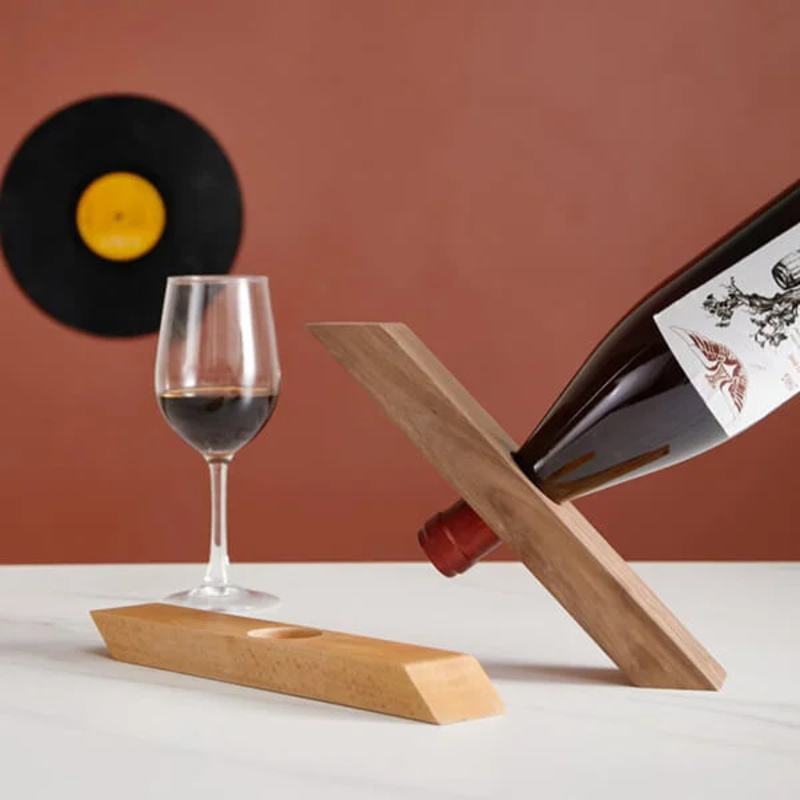 Magical Solid Wood Wine Bottle Holder