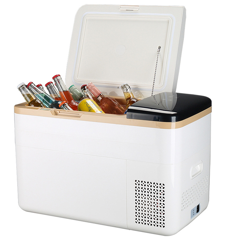 12V24V car refrigerator compressor refrigeration fast cooling outdoor small refrigerator home and car dual-use 20L30L cross-border