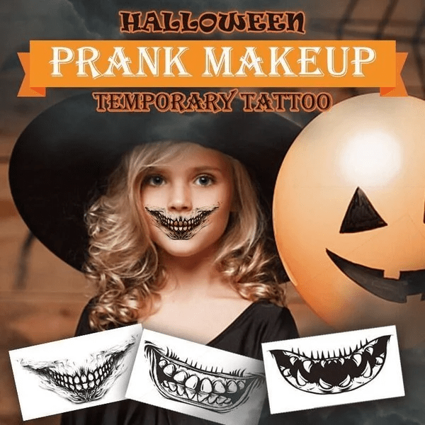 Halloween tattoos - Halloween prank makeup temporary tattoos