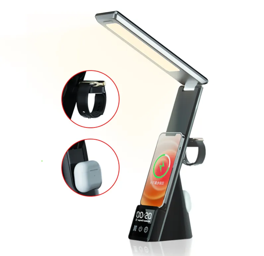 Desk lamp wireless charger creative folding eye protection multi-function wireless charging bracket six in one wholesale