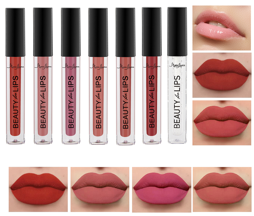 Matte lipstick non-fading mirror lip glaze set non-stick cup matte velvet lip gloss in stock wholesale