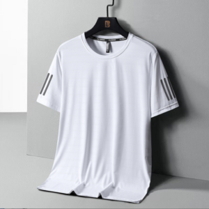 Ice short-sleeved t-shirt men loose quick-drying clothes summer youth thin section sports body shirts fattened large yards men’s half-sleeve