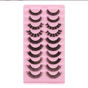 New Russian volume false eyelashes DD curvature dense European and American eye lashes ten pairs of chemical fiber natural charm eyelashes