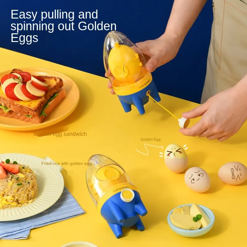 Egg homogenizer manual household yolk protein mixer turn golden egg shaker Golden Egg Maker Tool