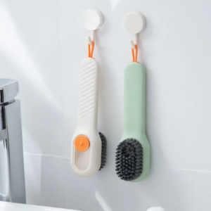 Multifunctional shoe clothes brush cleaning brushes press type cleaning agent dish washing pot brush cleaner for kitchen