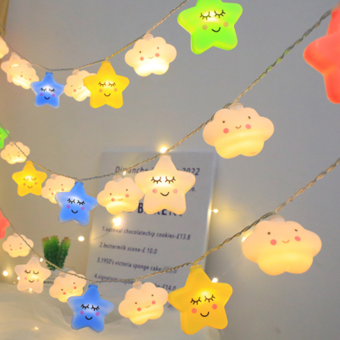 Rocket astronaut children's room decorative light string