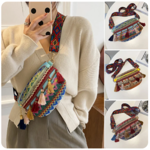 Colorful Woven Waist/Shoulder Bag