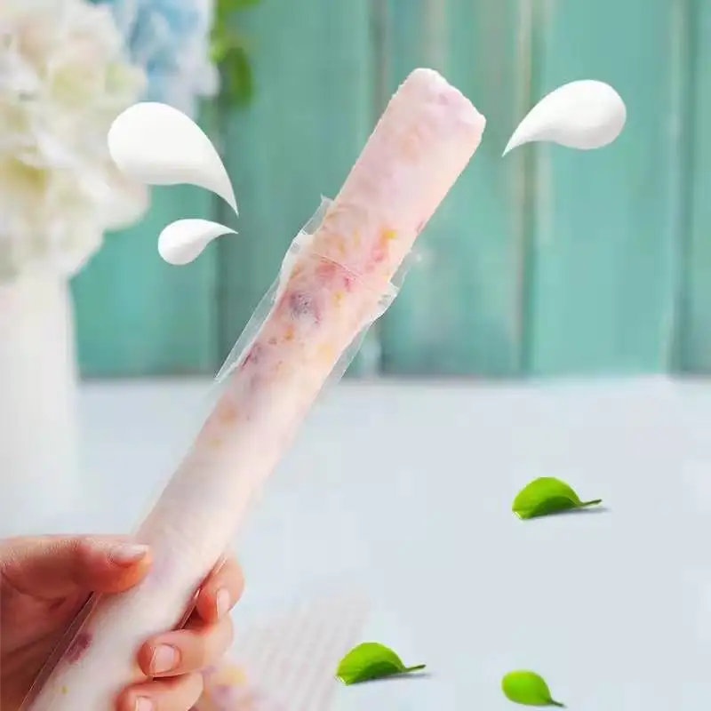 Freeze Snacks Freezer Tubes Zip Seal Bags Diy custom food grade transparent ice cream popsicle plastic packaging pouch bag